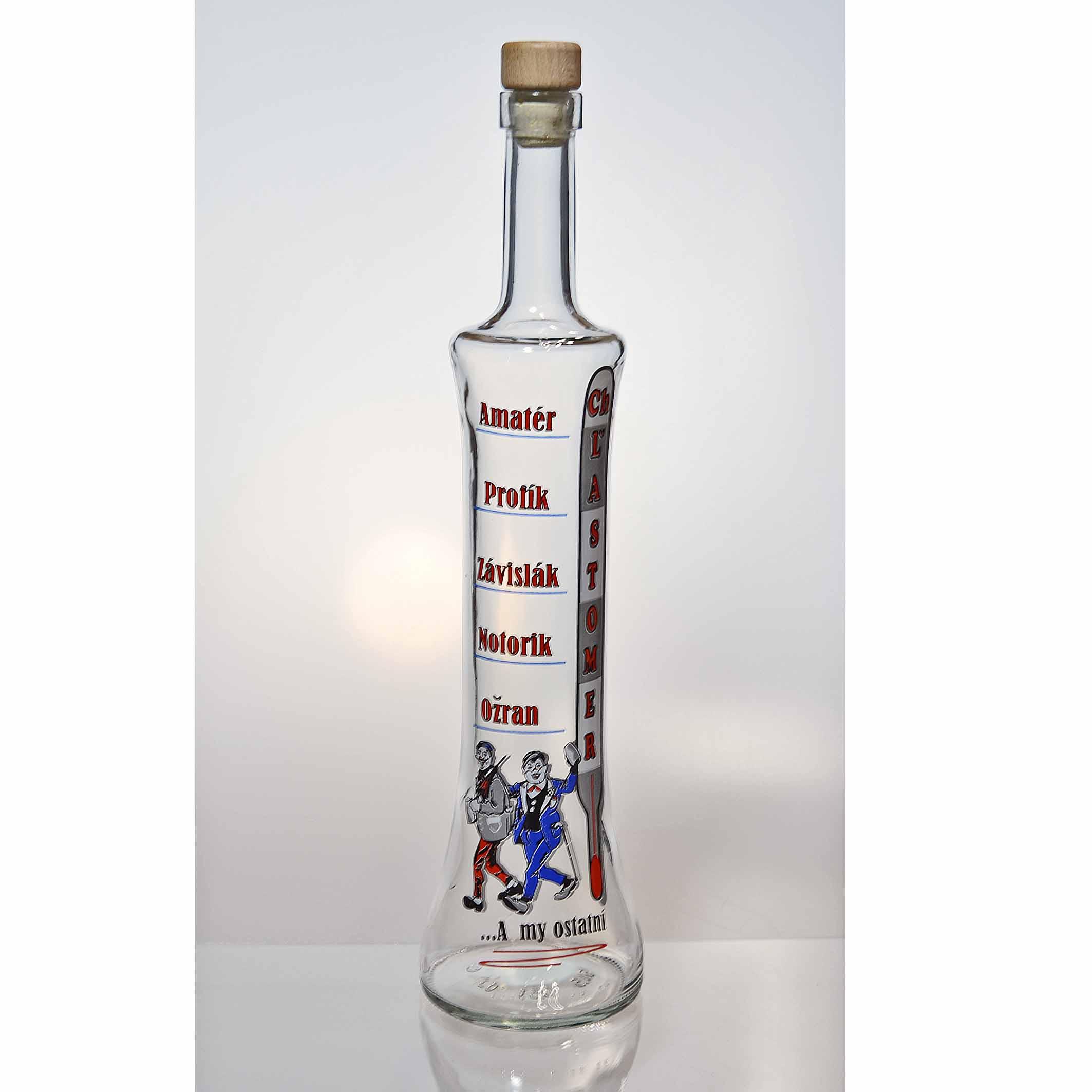 Sklenená fľaša Chlastomer 0,5 L